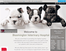 Tablet Screenshot of bloomingtonvethospital.com